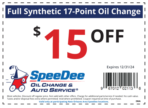 SpeeDee 17-Point Full Synthetic Oil Change coupon